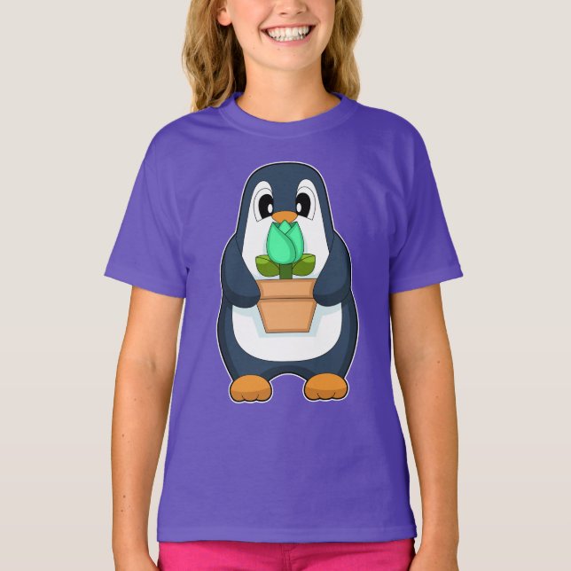 Pinguin-Blume T-Shirt (Vorderseite)
