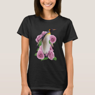 Pinguin-Blume Tier Drucktier T-Shirt
