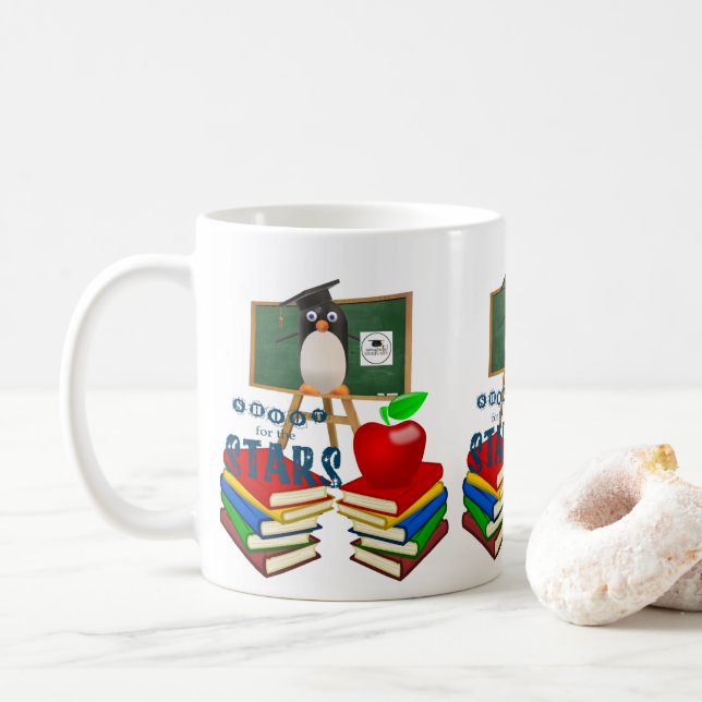 Pinguin Books Apple Tasse (Mit Donut)