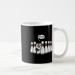 Pinguin Bowling Buttone Oh No Funny Bowler Player Kaffeetasse