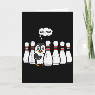 Pinguin Bowling Ns Oh Nein Lustiger Bowler Spieler Karte