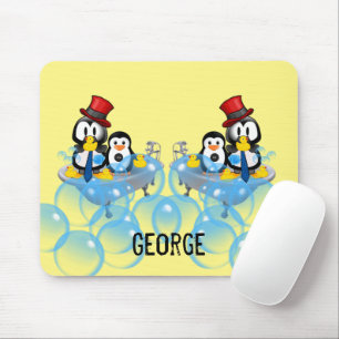 Pinguin Bubble Bath Mouse Pad! Mousepad