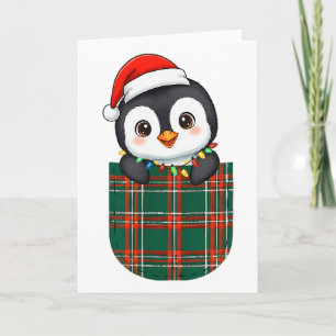 Pinguin Buffalo Kariert Grün Rot Weiß Tasche Chris Karte