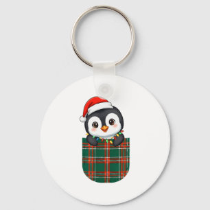 Pinguin Buffalo Kariert Grün Rot Weiß Tasche Chris Schlüsselanhänger