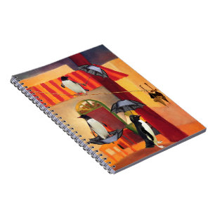 Pinguin-Café Notizblock