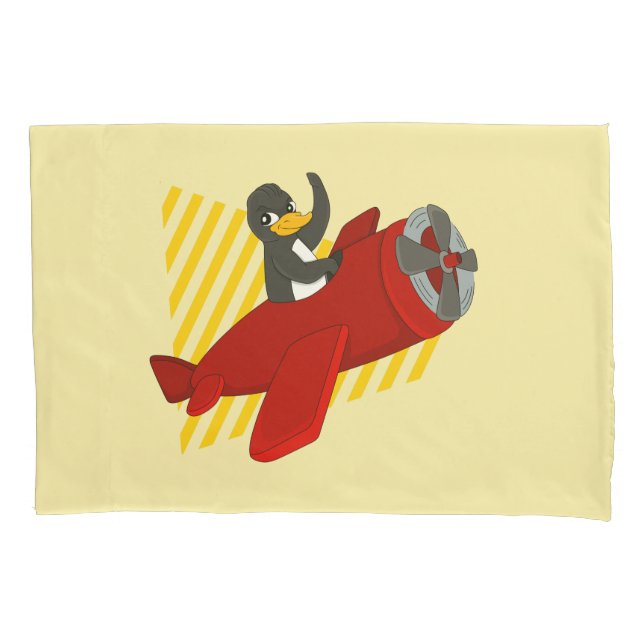 Pinguin-Cartoon-Kissenkoffer Kissenbezug (Vorderseite)