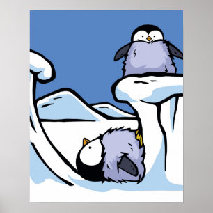 Pinguin Chick Slide Poster
