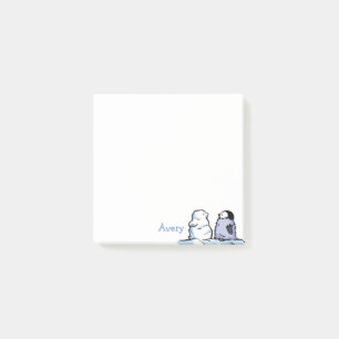 Pinguin Chick Snow Post-It Notes Klebezettel