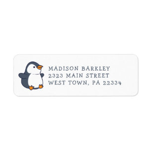 Pinguin Children's Adorable Return Address Label