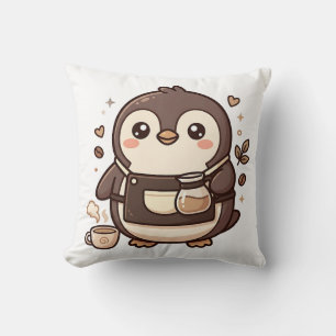 Pinguin-Coffee-Barista-Kissen Kissen