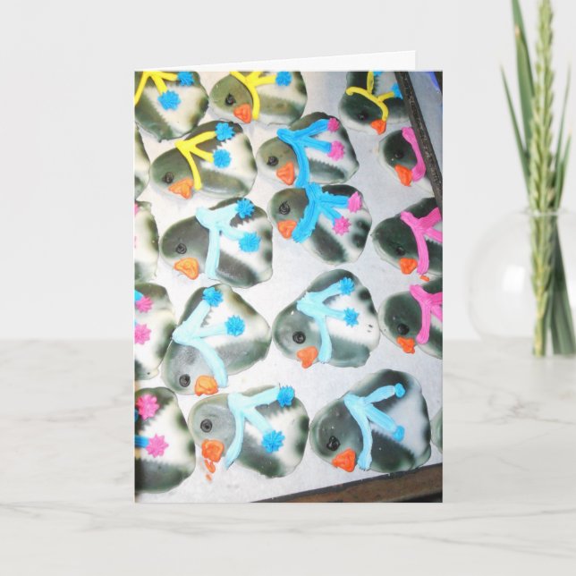 "Pinguin Cookies" Weihnachtskarte Nr. 3 Karte (Vorderseite)