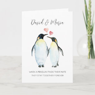 Pinguin Couple Liebe You Forever Jubiläum Karte
