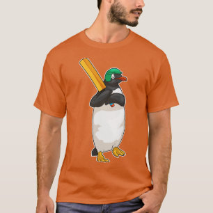 Pinguin Cricket Cricket Fledermaus T-Shirt