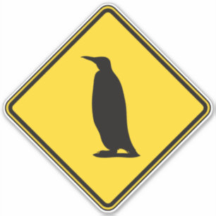 Pinguin Crossing Aufkleber