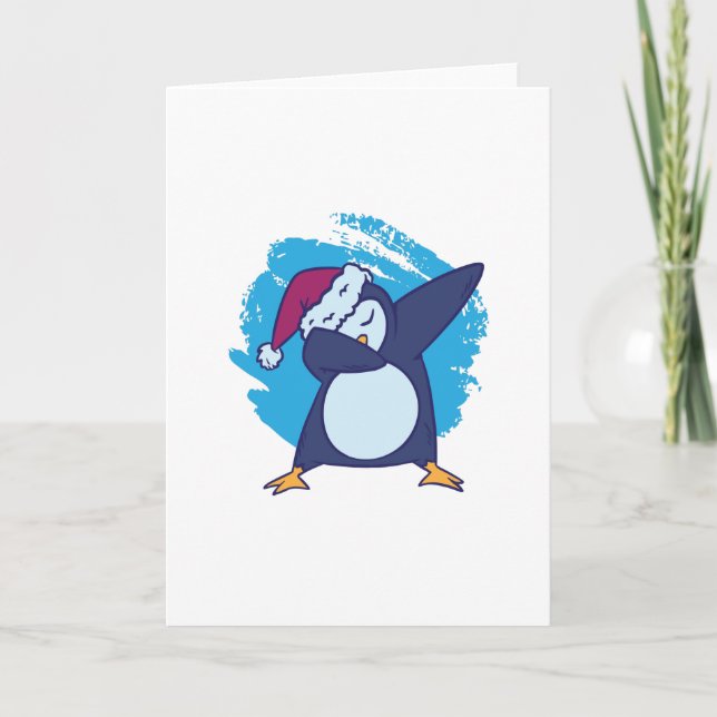 Pinguin dabbing karte (Vorderseite)