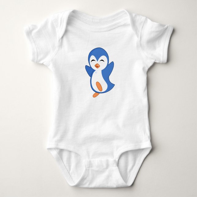 Pinguin Dancing Baby Bodysuit Baby Strampler (Vorderseite)