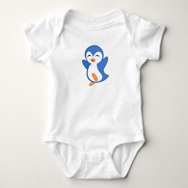 Pinguin Dancing Baby Bodysuit Strampler (Vorderseite)