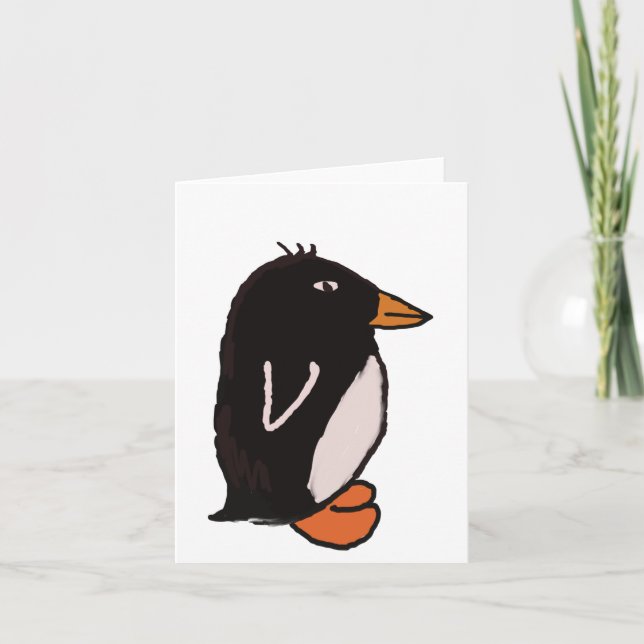 Pinguin Dankeskarte (Vorderseite)