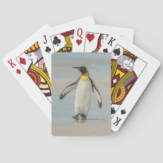 Pinguin, der auf den Strand geht Spielkarten (Rückseite)