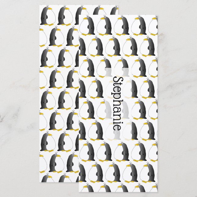 Pinguin Design Lesezeichen (Vorne/Hinten)