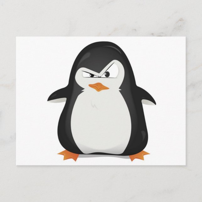 Pinguin-Design Postkarte (Vorderseite)