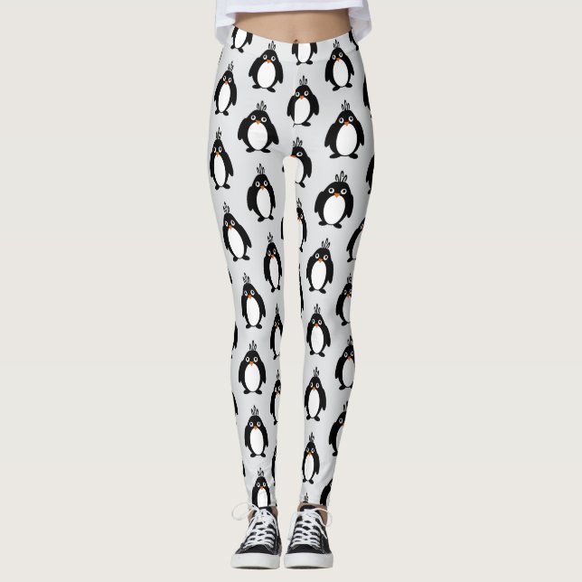 Pinguin Design wählen Sie Hintergrundfarbe Leggings (Vorderseite)