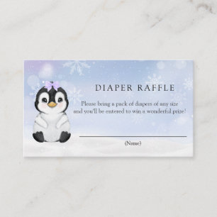 Pinguin Diaper Raffelkarte Begleitkarte