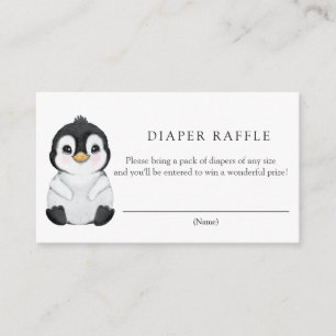 Pinguin Diaper Raffelkarte Begleitkarte