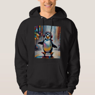 Pinguin Digital Art Malerei Cool Hoodie