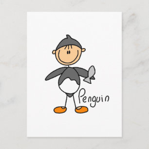 Pinguin Dress Up T - Shirt und Geschenke Postkarte