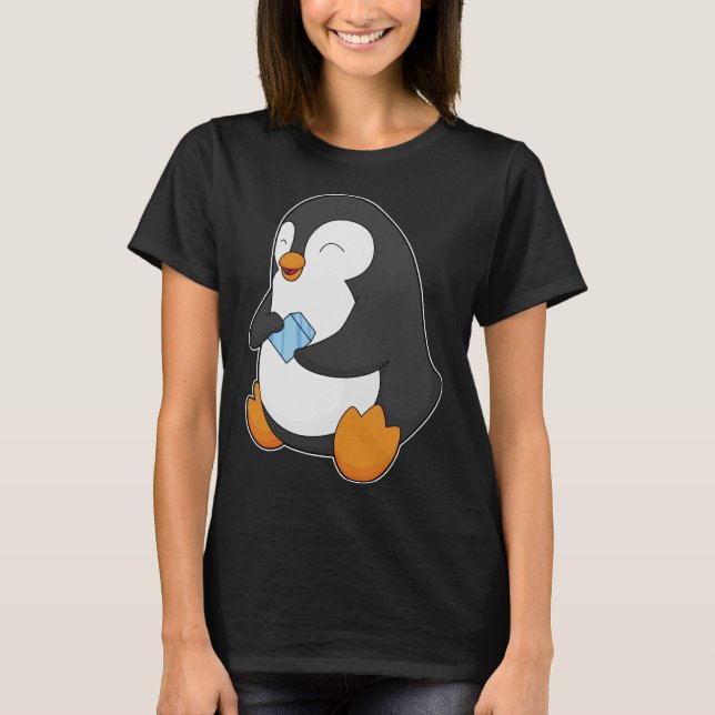 Pinguin-Eiswürfel T-Shirt (Vorderseite)