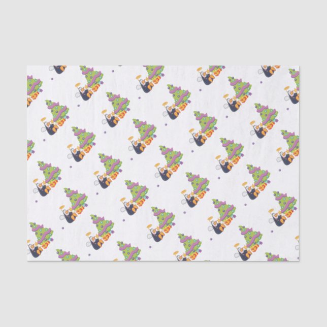 Pinguin-Engels-Weihnachten Seidenpapier (Vorderseite)