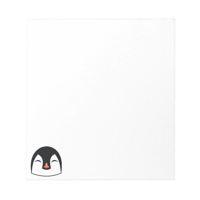 Pinguin Face Notizblock (Vorderseite)