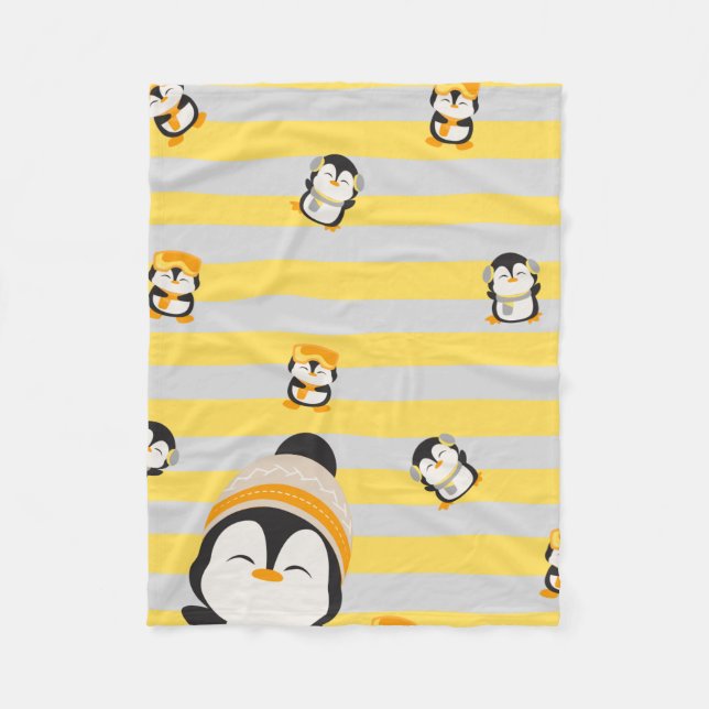 Pinguin fällt fleecedecke (Vorderseite)