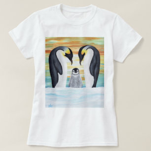 Pinguin-Familie mit Baby-Pinguin T-Shirt