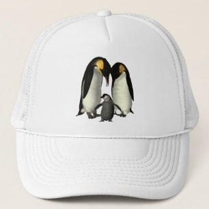 Pinguin-Familien-Hut Truckerkappe