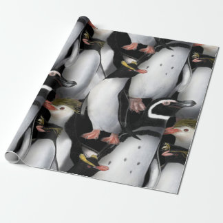 Pinguin Familienfarbenes Verpackungspapier Geschenkpapier