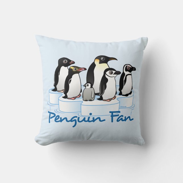 Pinguin-Fan Kissen (Vorderseite)