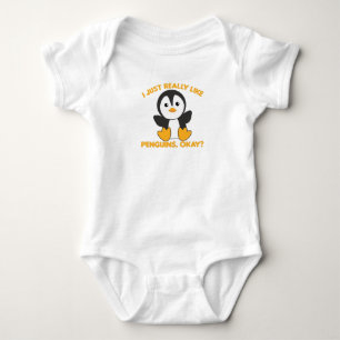 Pinguin Favorit Animal Niedlich Pinguine für Tiere Baby Strampler