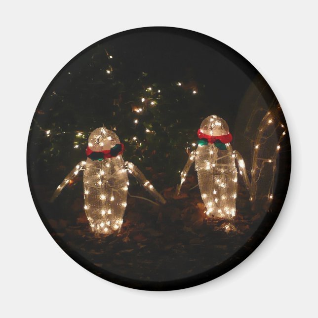 Pinguin-Feiertags-Lichterdisplay Magnet (Vorne)