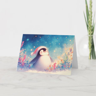 Pinguin-Feiertagsstimmung Karte