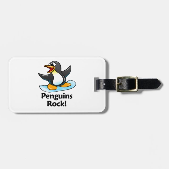 Pinguin-Felsen! Gepäckanhänger (Vorderseite horizontal)