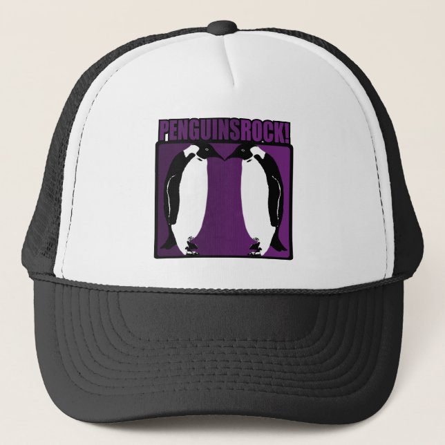 Pinguin-Felsen! Truckerkappe (Vorderseite)