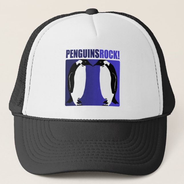 Pinguin-Felsen! Truckerkappe (Vorderseite)