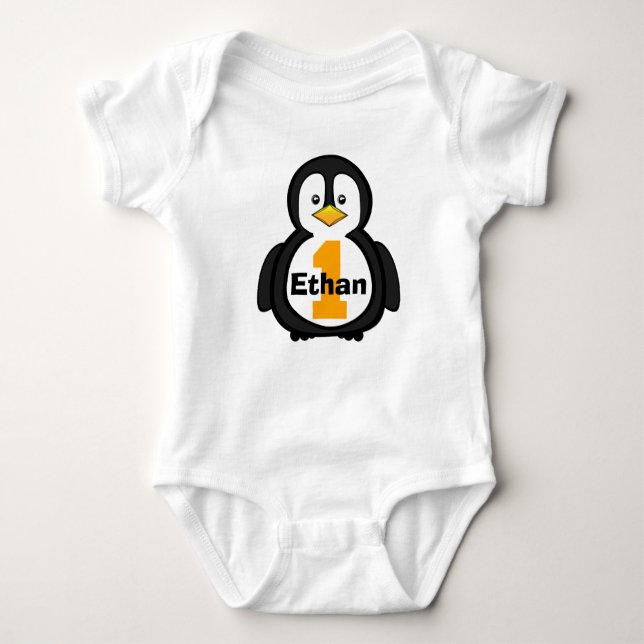 Pinguin First Birthday Shirt (Vorderseite)