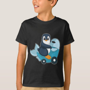 Pinguin-Fisch-Scooter T-Shirt