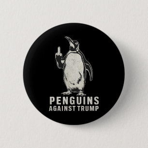 Pinguin Flippers Hoch Mittelfinger Pinguine gegen Button