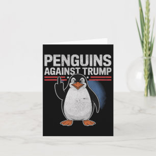 Pinguin Flippers up Anti Trump Resist Pinguine Aga Karte
