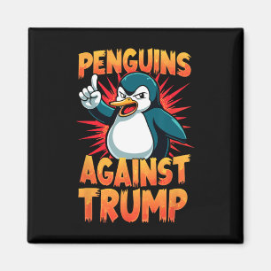 Pinguin Flippers Up widersteht lustigen Pinguinen  Magnet
