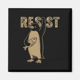 Pinguin Flippers Up widersteht lustigen Pinguinen Magnet